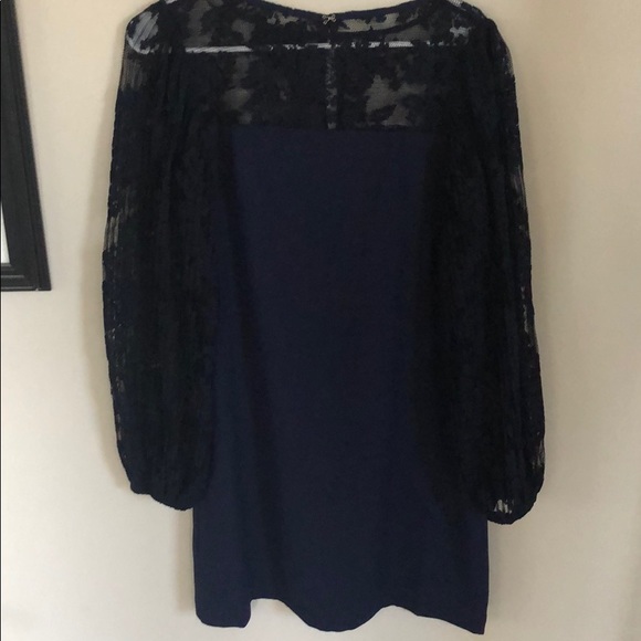 White House Black Market Dresses & Skirts - WHBM Navy Dress with Bell sleeves White House Black Market Dresses & Skirts - WHBM Navy Dress with Bell sleeves